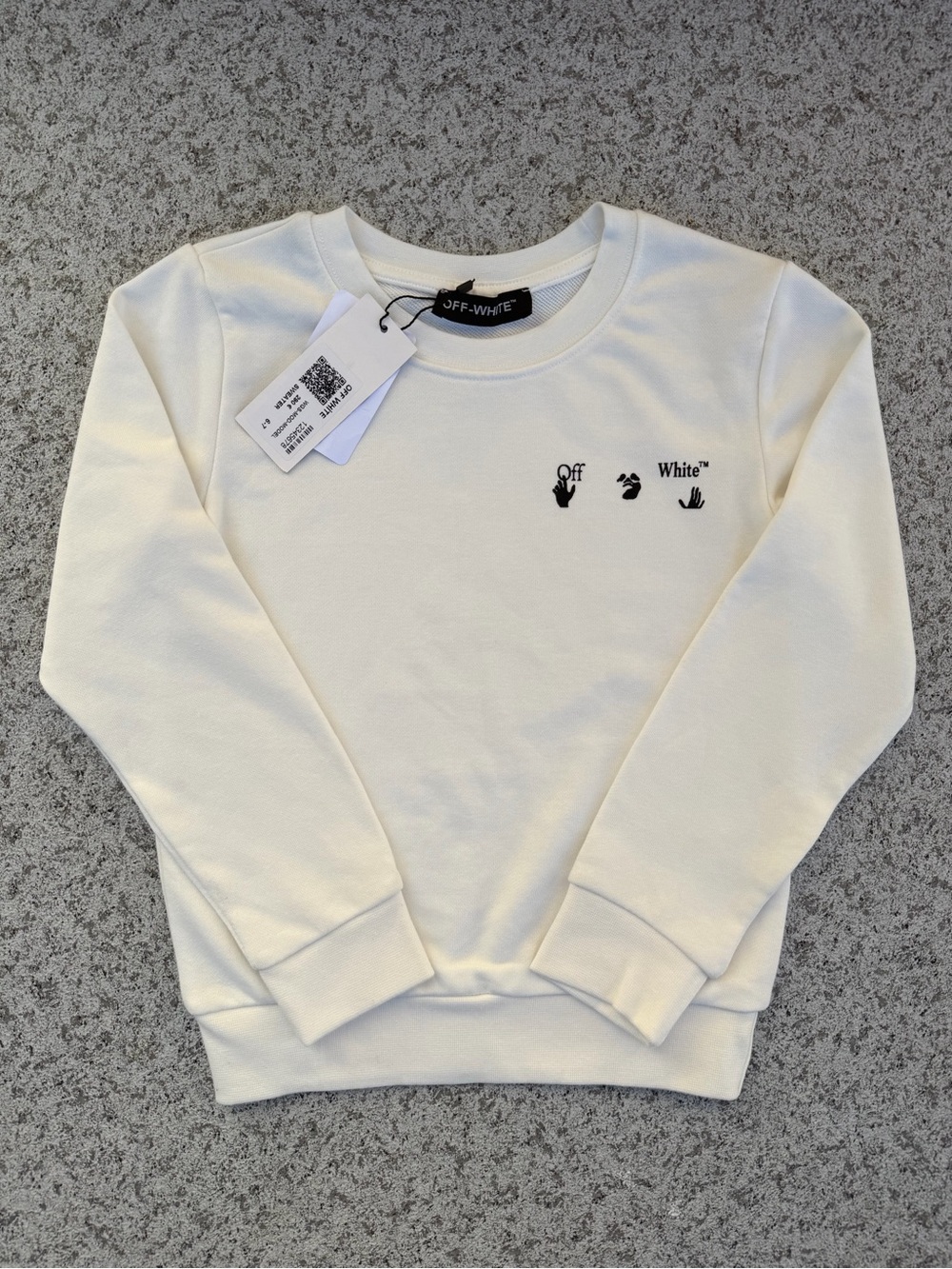 ✨ NWT Off-White Kids Off-White Graphic Sweatshirt | Size 6–7